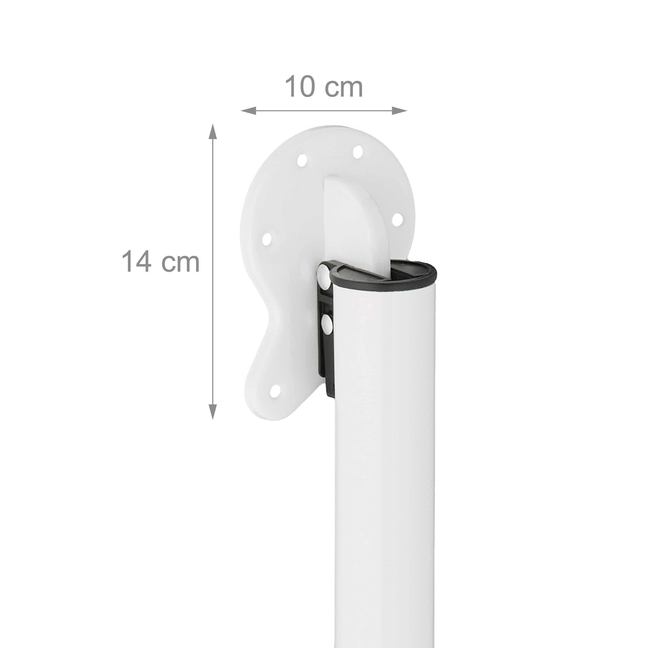 Relaxdays Pied de Table, lot Pratique de 4, pour la Table à Manger ou Le Bureau, H x D : 71 x 5 cm, Blanc
