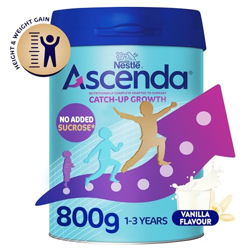 مكمل غذائي اسيندا 1+ لدعم نمو الطفل، بنكهة الفانيليا، لعمر 1-3 سنوات، 800 جرام