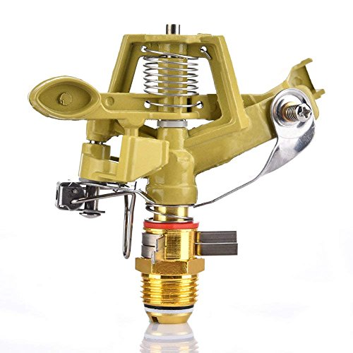 Leisuretime Garden Sprinkler, 360° Fully Rotating Water Sprinkler Garden Pipe Hose Irrigation Water Sprinkler Head