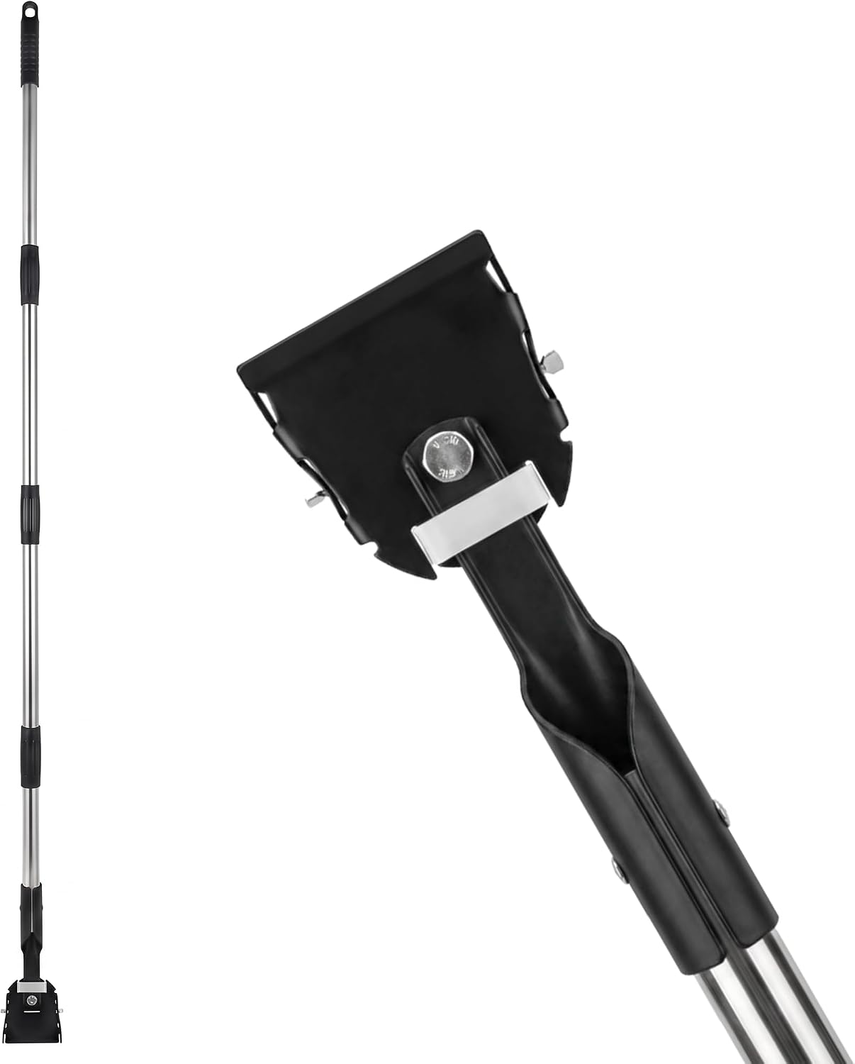 67 Inch Thickened Stainless Steel Dust Mop Handle, Commercial Grade Heavy Duty Pole for Business Enterprise Use