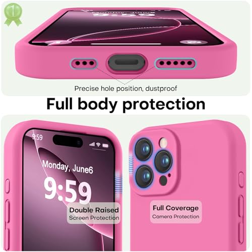 LOVE 3000 Designed for iPhone 16 Pro Max Case, Premium Silicone with [Soft Anti-Scratch Microfiber Lining] Shockproof Protective Phone Case for Men Women Girls 6.9", Pitaya by LOVE 3000 - Image 2