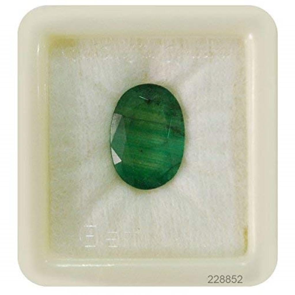 BARMUNDA gems Colombian Quality Emerald Stone Original Unheated Lab Certified Loose Precious Panna Gemstone for Women and Men (8.25 Ratti) (B091YDNHBQ) Amazon Price History, Amazon Price Tracker