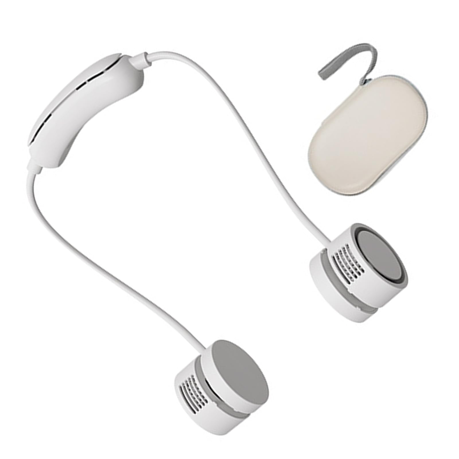 NMFLAB Wearable Neck Fan with Cooling Collar Feature and Compact Design for Heat Relief Foldable Neck Fan