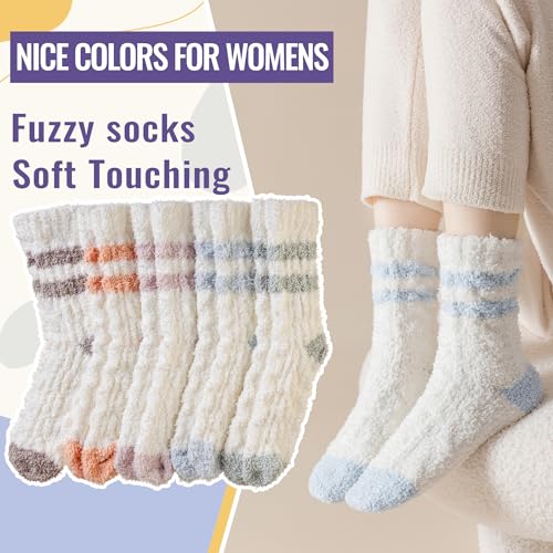 Image of DoSmart Fuzzy Socks For Women Slipper Warm Fluffy Soft Winter Cozy Plush Cabin Sleep Christmas Home Socks