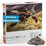 Buffalo Games – 300 Charles Wysocki: Imerelda Jagger Heppzalilly Oversized Piece Jigsaw Puzzle Larger Shapes - Great for Adults, Seniors, Family, Kids, Easy to Grip