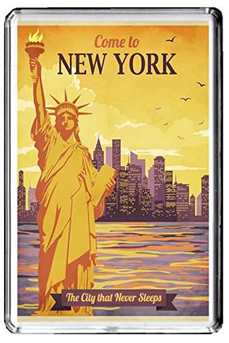 B454 NEW YORK USA AIMANT POUR LE FRIGO USA VINTAGE TRAVEL PHOTO REFRIGERATOR MAGNET