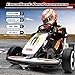Leisrideon 24V Go Karts for Kids Ages 6-12, 400W Electric Go Kart with EVA Tires, Max Speed 8.1 MPH, High/Low Speed, Music, USB, Fast Drift Go-Kart Outdoor Ride on Toy for Boys Girls (White)