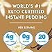 Simply Delish Natural Instant Vanilla Pudding - Sugar Free, Non GMO, Gluten Free, Fat Free, Vegan, Keto Friendly - 1.7 OZ (Pack of 1)