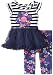 Youngland Baby-Girls Striped with Flower Top To Floral Print Legging Set