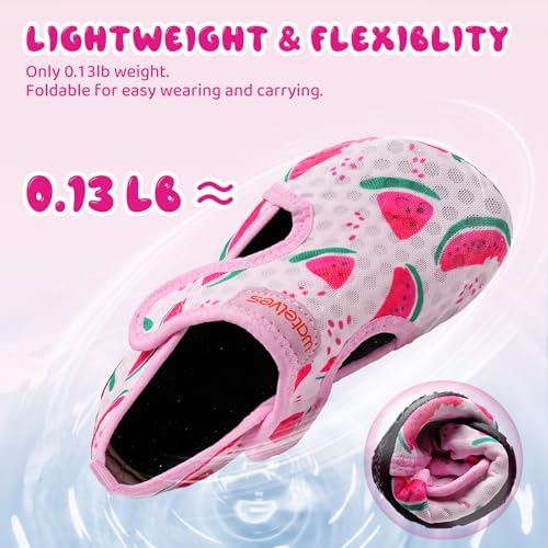 Image of WateLves Kids Water Shoes Toddler Girls Boys Barefoot Non-Slip Quick Dry Aqua Socks for Beach Swim Walking