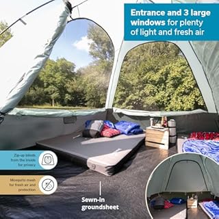 Skandika Pitea SUV Tent 4 Person Man, Vehicle Car Mini-Van Awning Extension, Freestanding 300x300cm in size with 220cm Height & Sewn-In Groundsheet