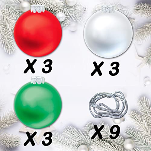 9 Pcs Outdoor Christmas Decorations,Large Inflatable Christmas Balls,Christmas Ornaments Decor For Front Door Yard,Outdoor Christmas Tree,Indoor Decor,With Pump For New Year Festive (9 Inch Balls) #TOP3