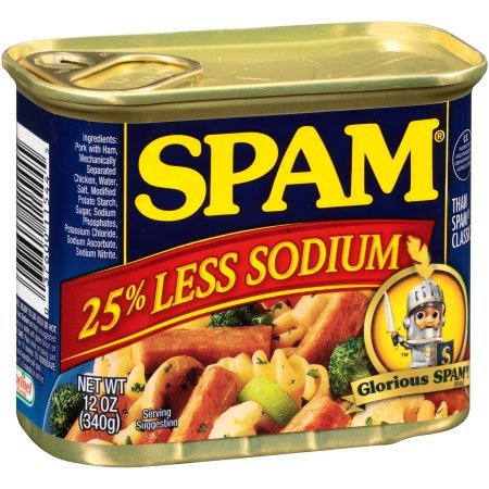 Spam Luncheon Meat Can, 25% Less Sodium, 12 Ounce (4 Count)