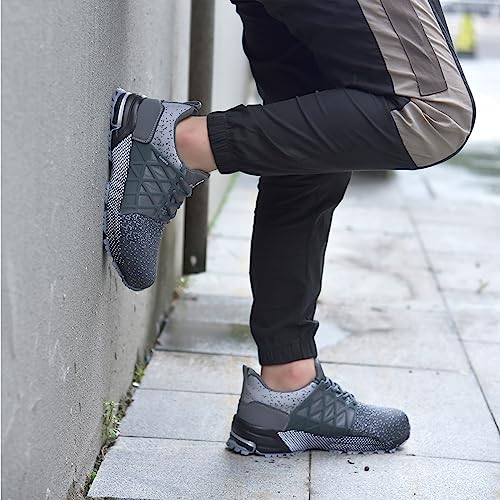 Image of SUADEX Steel Toe Shoes for Men Women Indestructible Steel Toe Sneakers Lightweight Work Safety Shoes Puncture Proof Composite Toe