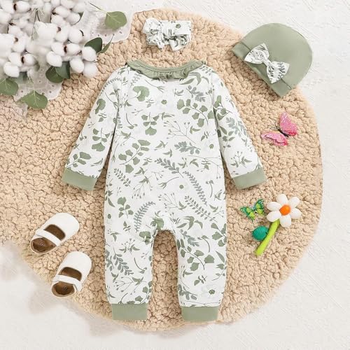 Newborn Baby Girl Clothes Jumpsuits Clothes Long Sleeve Rompers3