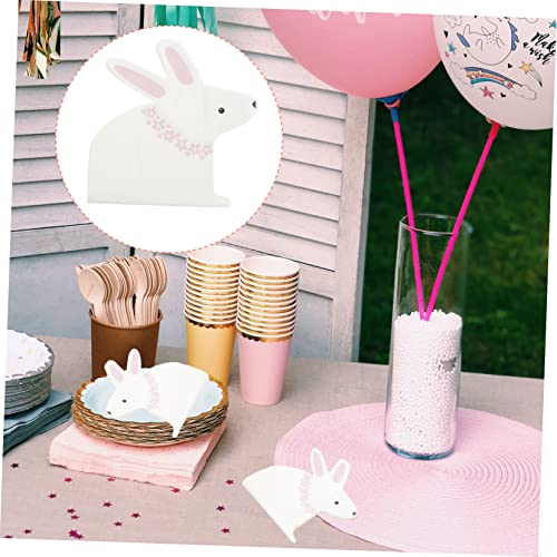 SEWOART 20 Folhas De Tecido De Coelho Guardanapo De Aniversário Guardanapos De Papel Suprimentos Par