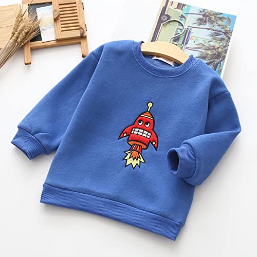 Boys' Long Sleeve Hooded Sweatshirt Kids Childr Toddler Boys Girls Cute Cartoon Embroidery Long Sweatshirt for3
