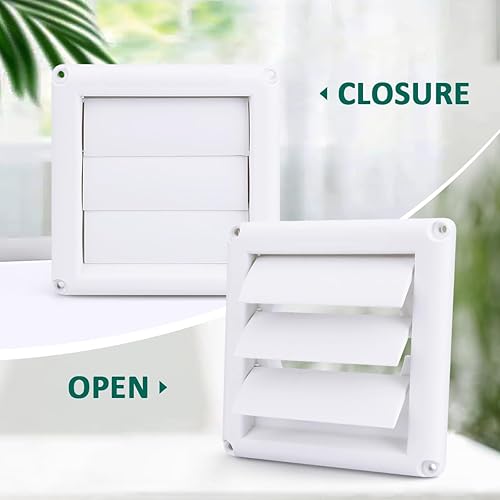 Miniatura 2 de Cubierta de ventilación con rejillas de 4 pulgadas para evitar que las aves aniden piezas de repuesto para secadora exterior, cubierta de