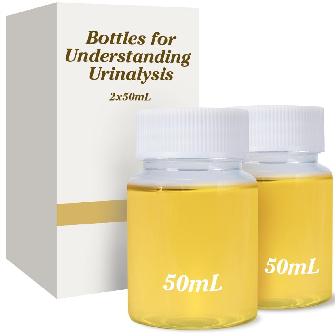 2x50mL Bottles for Understanding Urinalysis, Demonstration of Urinalysis Techniques, Education and Lab Testing for Urine Analyze, Artificial Substitute