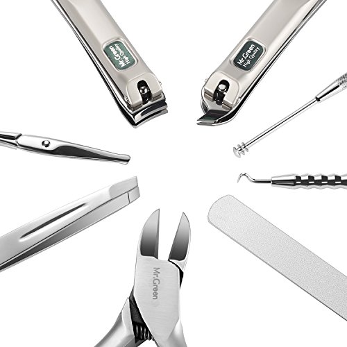 Mr.Green Nagelknipser Geschenkset, Edelstahl Professionelle Nagel Cutter Maniküre Pediküre & Pflege-Kits mit Ledertasche… – Bild 8