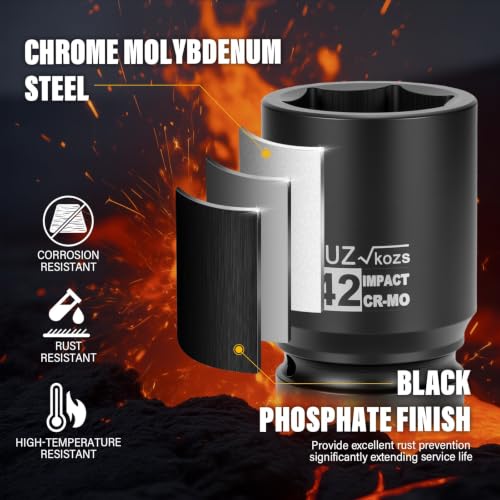 Image of 1 Inch Drive 42mm Deep Metric 6 Point CR-MO Impact Socket