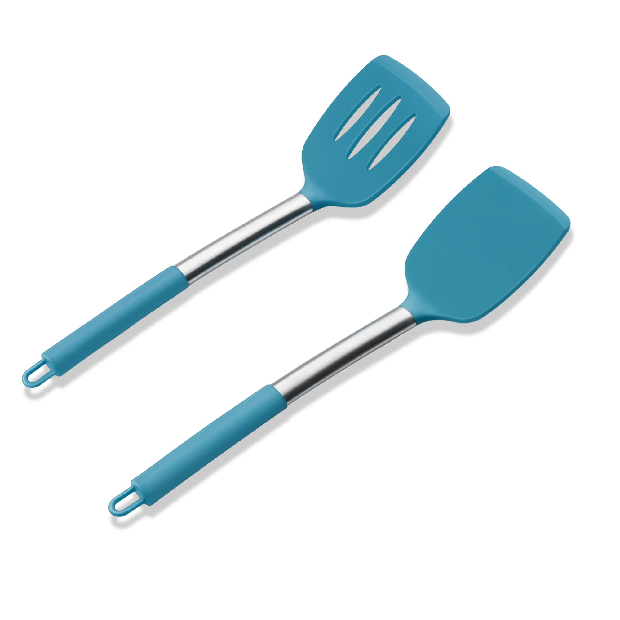2 Spatules En Silicone Bundlepro - Antiadhésives Sans BPA - Résistantes à 230°C - Pour Cuisine - Poignée Anti-Brûlure