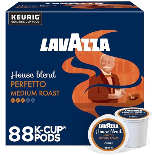 Image of Lavazza House Blend Perfetto, Single-Serve Keurig K-Cup Pods, Medium Roast Coffee, 88-Count Box (4 Packs of 22)