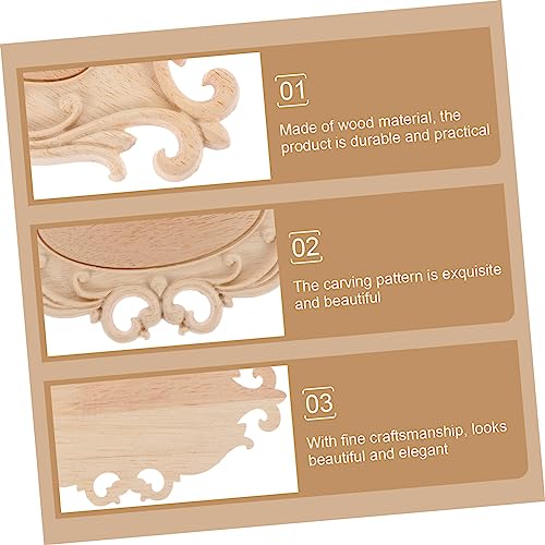 Decoración de madera natural tallada en relieve para puertas y ventanas 5