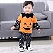 Disfraz Halloween Bebé, Calabaza Camiseta + Pantalones + Capa + Sombrero de...