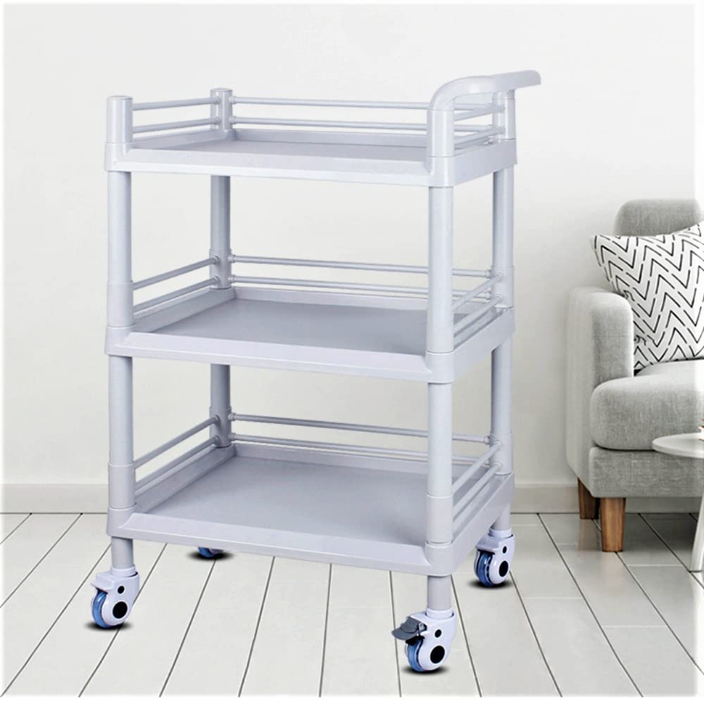 Buy Utility Rolling Cart 3 Shelf Trolley Cart with Wheels, Beauty