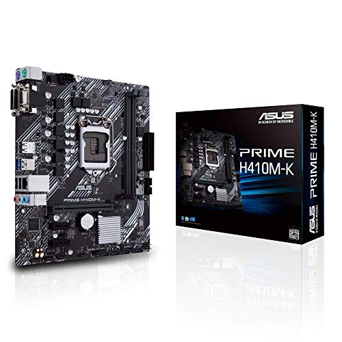 ASUS Prime H410M-K - }U[{[h - Micro ATX - LGA1200\Pbg - H410 - USB 3.2 Gen 1 - MKrbgLAN - I{[hOtBbNX (CPUKv) - HDI[fBI(8`l
