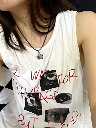 Yuoos Beach Punk Necklace Set Indie Stuff Natural Star Shape Stone Choker Gothic Y2K Swirl Pendant Necklace for Women Summer4