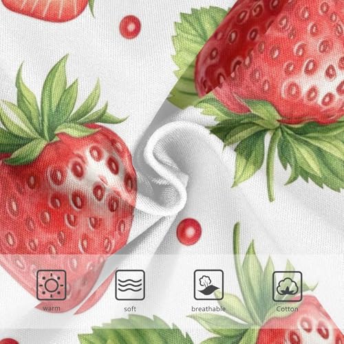 Toddler Girl Panties, Cute Strawberries Red White Girls' Cotton Brief Underwear, 2T–8 Years3