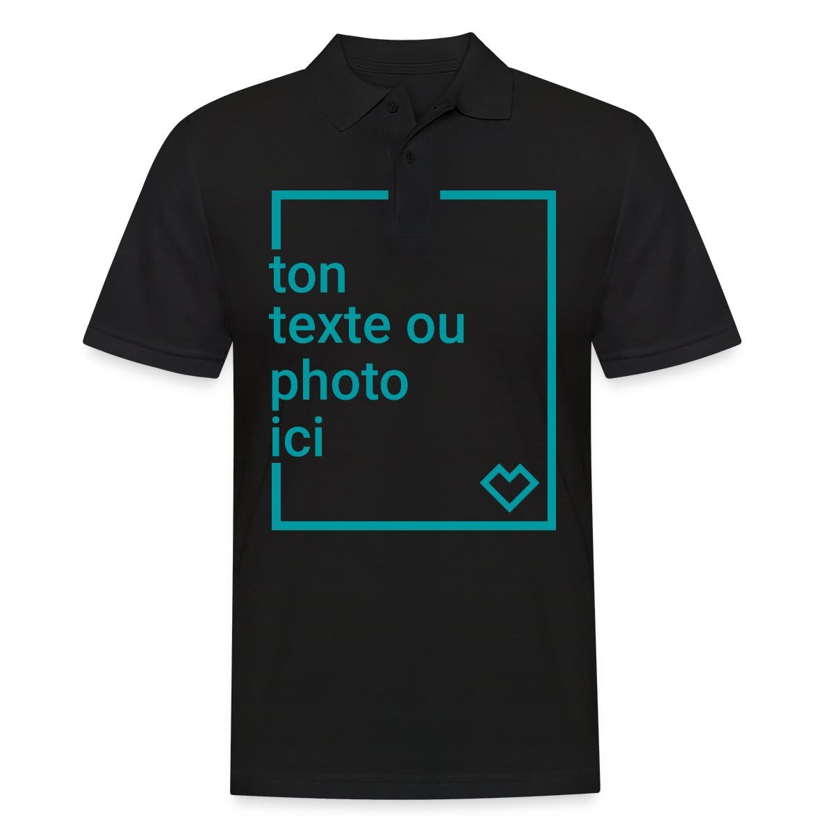 Spreadshirt Polo Shirt Personnalisé avec Texte ou Photo Imprimé Polo Homme