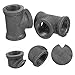 Hemoton 6pcs Way Tee Pipe Fitting for Industrial Vintage Style Piping Connections Homes and Offices