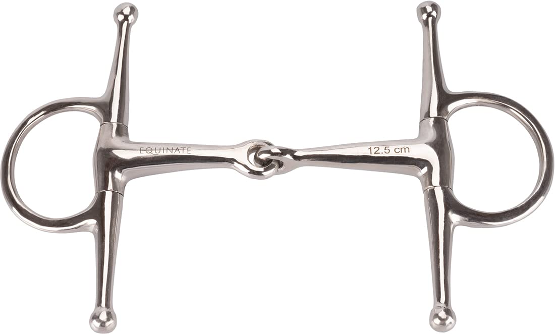 Equinate Mors de cuisse en acier inoxydable 16 mm facilement cassé – Forme anatomique avec action douce – Taille gravée au laser – Mors à bascule