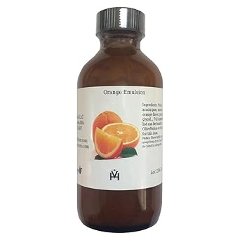 OliveNation Orange Emulsion - 4 fl oz | Sugar Free Flavor is Bake Safe at Hi Temps, Adds Orange Taste/Aroma to Baked Goods, Smoothies, Frosting, Beverages, Ice Cream