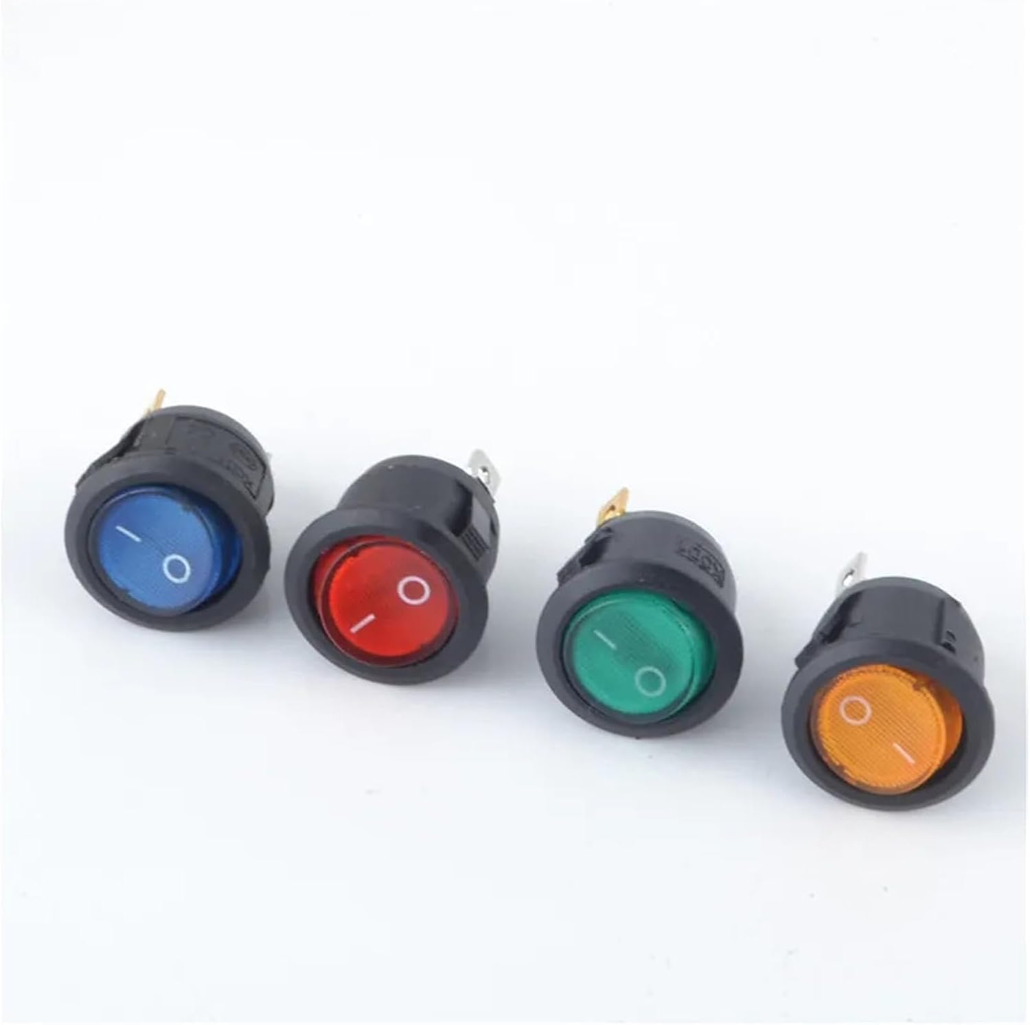 1PCS 12V LED Rocker Switch 20A 12V Light Switch Power Switch Car Button Lights ON/Off 3pin Round Rocker Switch Dash Boat(Yellow,12V)
