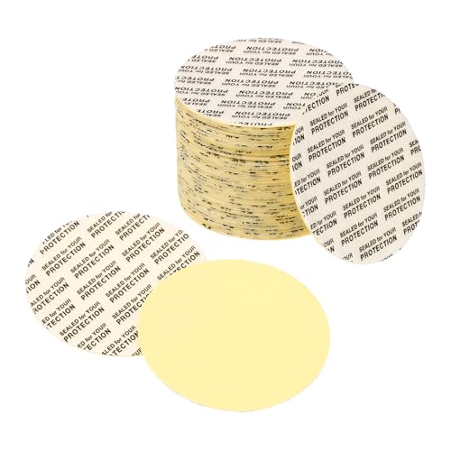 PATIKIL 40mm/1.6inch Pressure Sensitive Seal, 200 Pack Adhesive PS Foam Lid Cap Liners Resistant Tamper with Dustproof Paper Back for Plastic Glass Jar Bottle Cap Seals