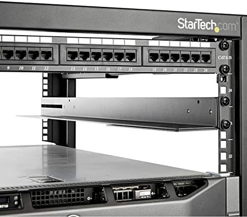 StarTech.com 1U 19 inch Server Rack Rails - 24-36 inch Adjustable Depth - Universal 4 Post Rack Mount Rails - Network Equipment/Server/UPS Mounting Rail Kit HPE ProLiant Dell PowerEdge (UNIRAILS1UB)