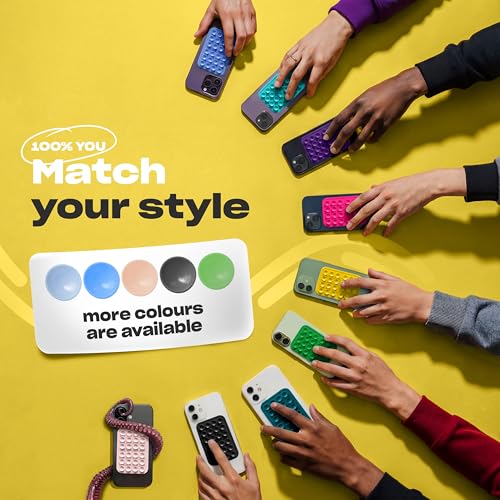 Image of OCTOBUDDY Classic - Silicone Suction Phone Case Adhesive Mount - Hands-Free, Strong Grip Holder for Selfies & Videos - iPhone & Android Compatible - 2.25″ x 3.25″, RED