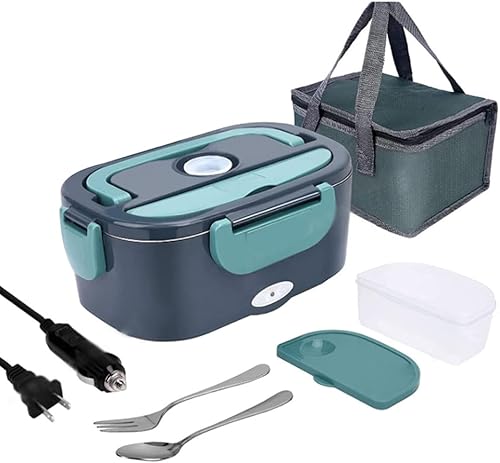 Fiambrera eléctrica portátil para alimentos de gran acidad, calentador de alimentos a prueba de fugas, desmontable para adultos, automóvil, camión,