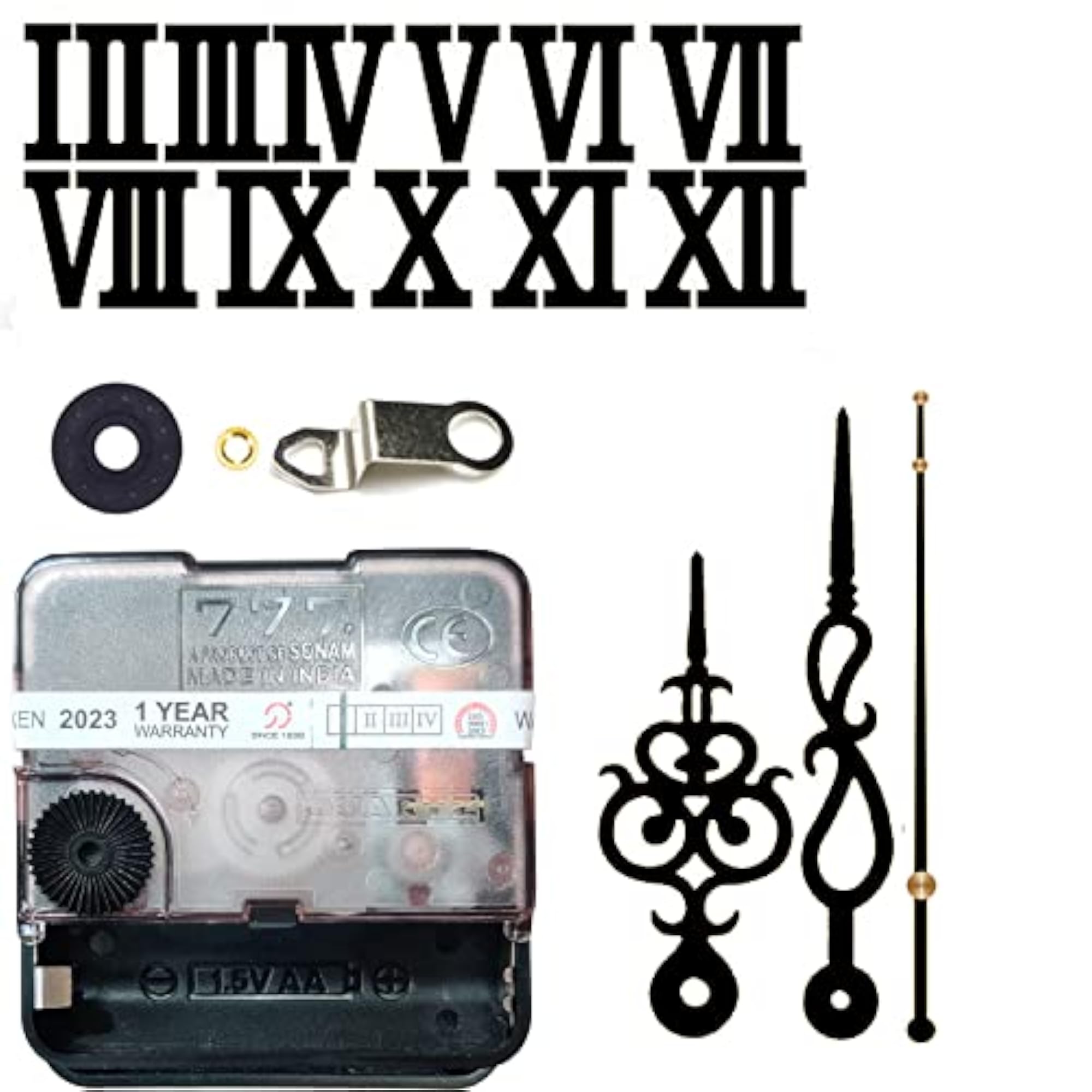 Arabic Mirrored Acrylic Numerals for Wall Clock Movement