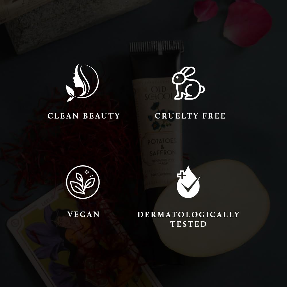 Old School Rituals Potatoes & Saffron Reviving Eye Mask | Under-Eye Cream for Dark Circles & Puffiness | Reduces Wrinkles & Fine Lines | Hydrating & Refreshing Under-Eye Cream for Dark Circles | 15g — Amazon image 6
