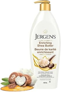 Jergens Enriching Shea Butter Moisturizer & Body Lotion for Dry Skin (620 mL)