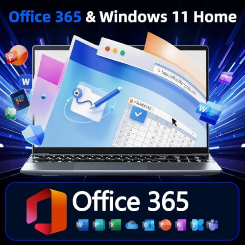Image of 15.6'' AI Laptop with Office 365, 12GB RAM 256GB SSD