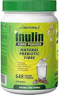 Pure Inulin Fiber Powder, Natural Prebiotic Fibre Supplement, Clear and Taste Free, Increases