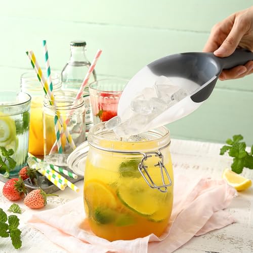 Image of Spring Chef Magnetic Ice Scoop for Freezer, BPA-Free Food Scooper, Gray