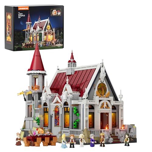 Lumibricks Medieval Castle Banquet Hall Lighting Building Bricks Set - Middle Ages City Town Modular Collection Display Kit with Minifigures 3232 Pcs for Adults & Teens - image 1