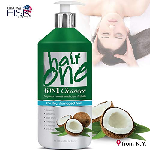 Hair One 4138ho Hair One 6-in-1 Cleanser Coconut Oil, 33.8 Fluid Ounce